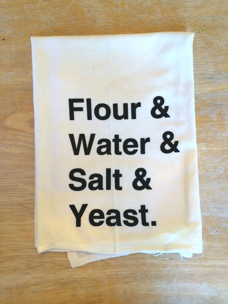 Tea Towel, Bread Tea Towel, Screen Printed Flour Sack Towel image 4