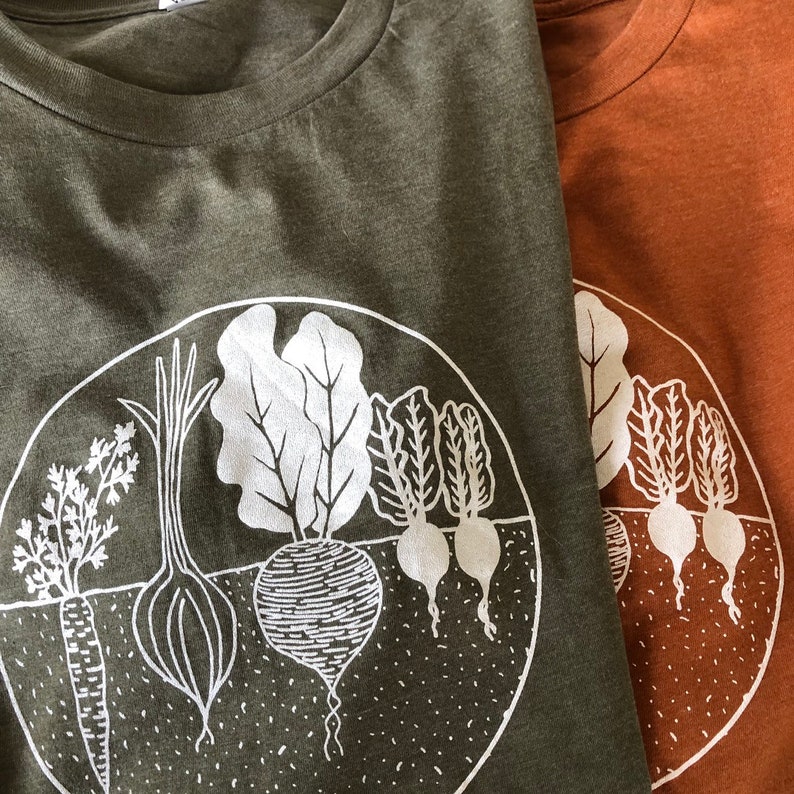 Garden T-Shirt, Vegetable Shirt, Screen Print Shirt, Soft Style Tee image 5