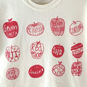 Apple Garden Food Screen Print T-Shirt, Foodie Gardening Clothing Gift, Graphic Tee image 4