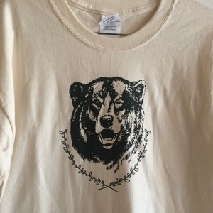 Bear T-Shirt, Graphic Tee, Screen Printed T Shirt, Camping Shirt image 2