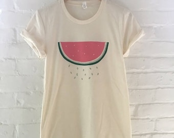 Watermelon T-Shirt, Food Shirt, Fruit Shirt, Screen Print Shirt, Soft Style Tee