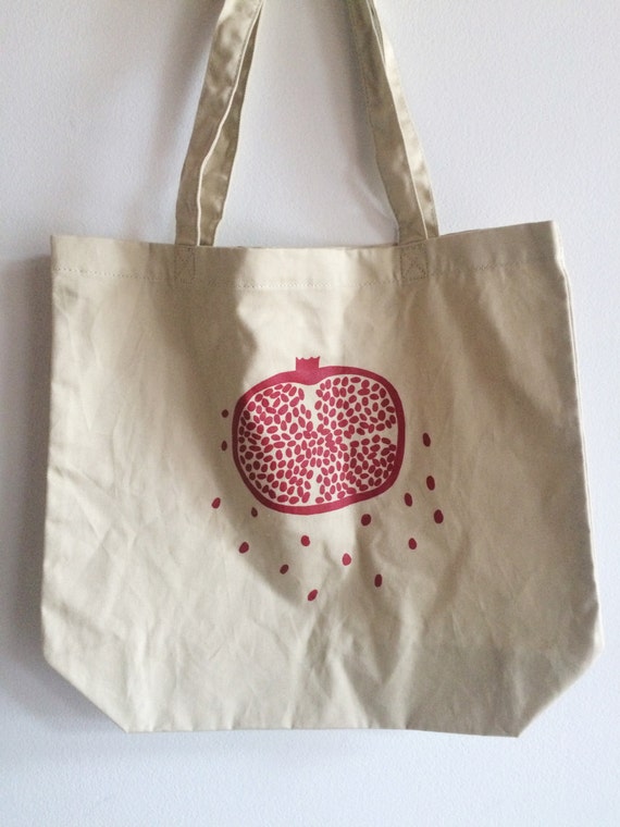 Fruit & Veggie Themed Tote Bag & Pouch Set