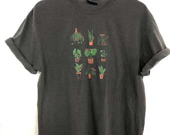 Plant T-Shirt, Plant Lady Screen Printed T Shirt, Plant Lover Gift, Comfort Colors