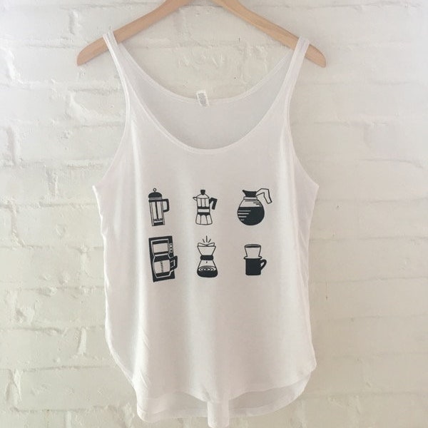 Kaffee-Shirt, Feinschmecker-T-Shirt, Siebdruck-T-Shirt, Tank-Top, Grafik-T-Shirt