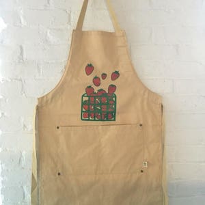 Strawberry Apron, Kitchen Apron