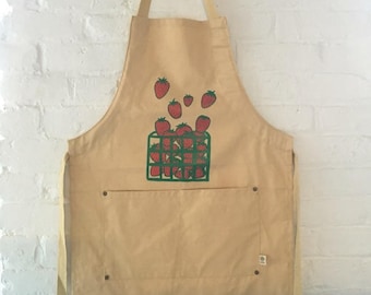 Strawberry Apron, Kitchen Apron