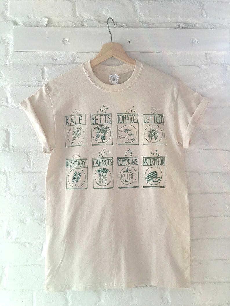 Kale Shirt, Garden Shirt, Screen Print T-Shirt, Graphic Tee, Gardening Clothing Gift image 3