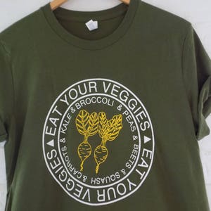 Veggie T-Shirt, Food Shirt, Vegetable Shirt, Screen Print Shirt, Gardening Gift, Foodie Gift, Soft Style Tee