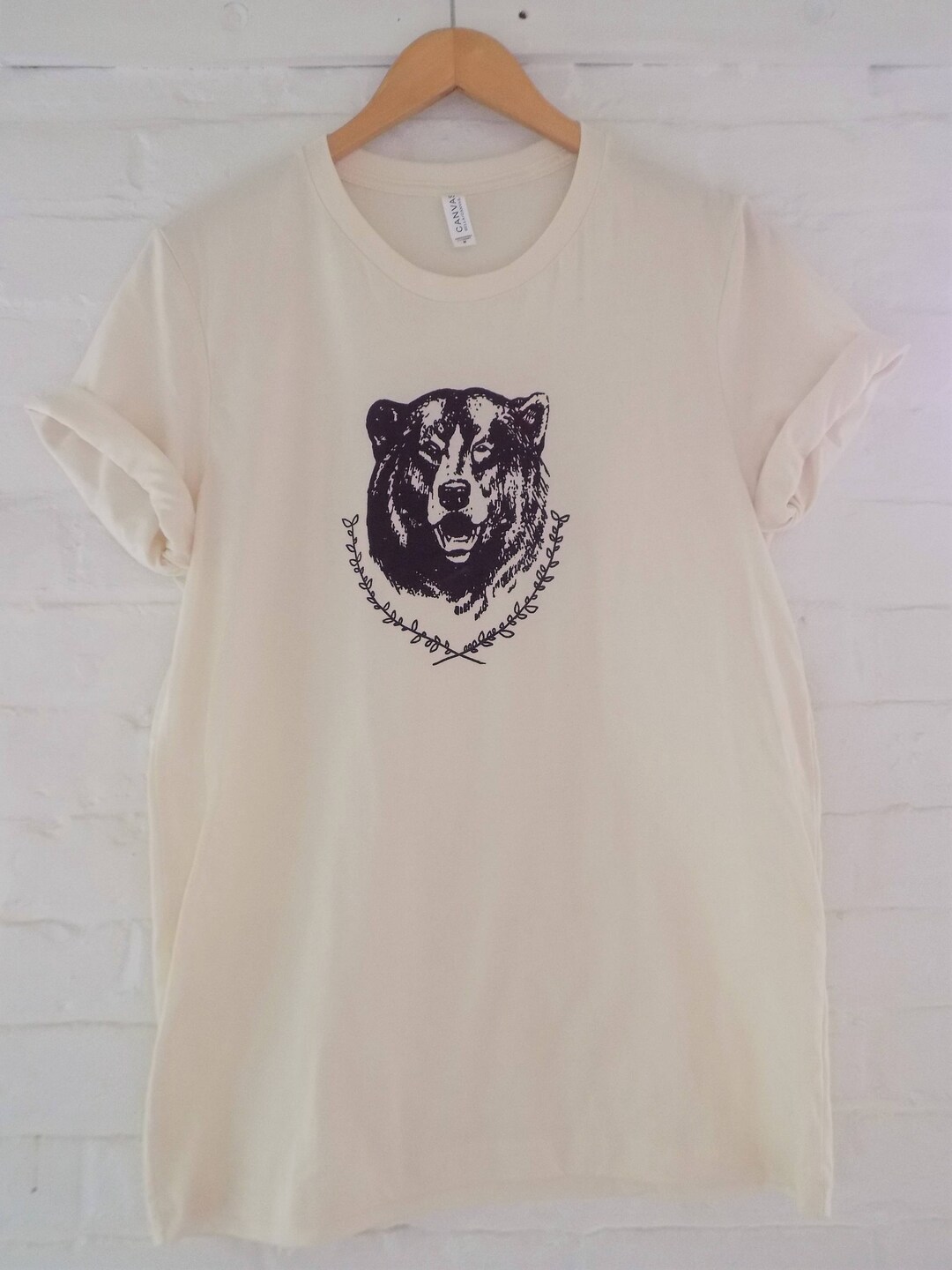 Bear T-shirt, Camping Tee, Screen Print Shirt, Soft Style Tee - Etsy