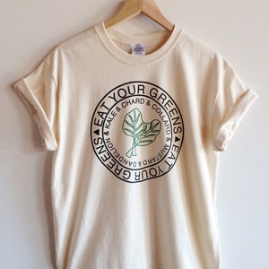 Graphic Tee, Kale Screen Print Tshirt, Garden Clothing, Eat Your Greens