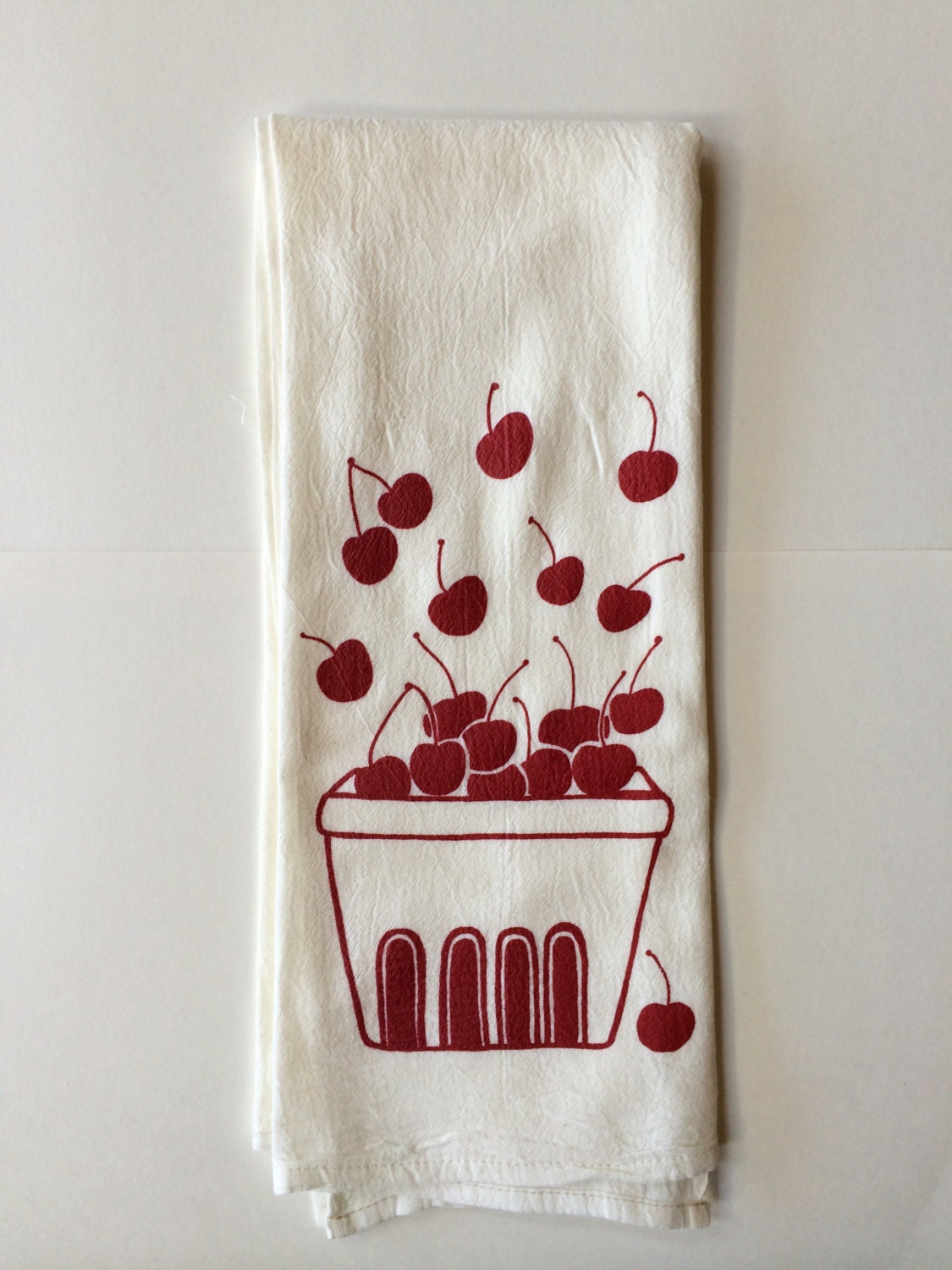 Red Cherries Dish Towel