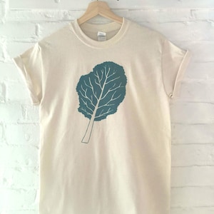 Kale T-Shirt, Food Shirt, Vegetable Shirt, Screen Printed T Shirt, Foodie Gift, Gardening Gift image 2