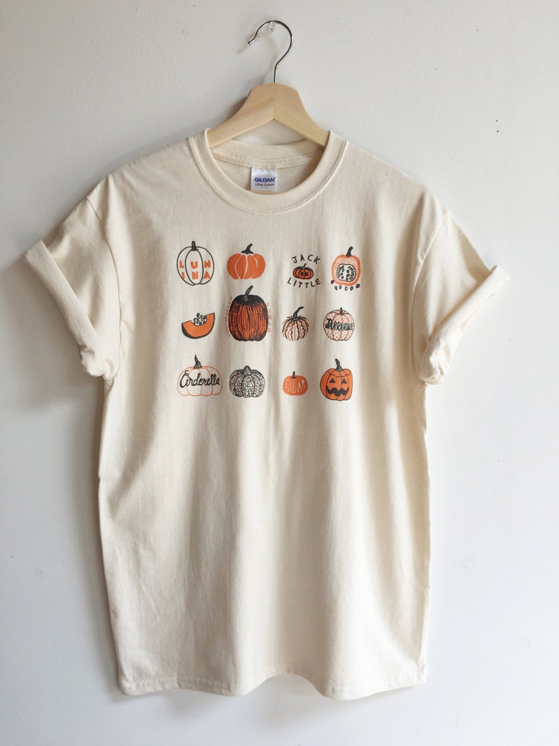 Pumpkin Shirt, Halloween Shirt, Screen print shirt, Pumpkin T Shirt, Pumpkin Tee image 2