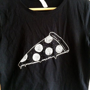 Pizza Shirt, Food Shirt, Crop Top, Pizza Crop Top, Screen Printed Crop Top image 2