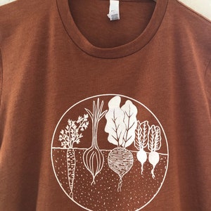 Garden T-Shirt, Vegetable Shirt, Screen Print Shirt, Soft Style Tee image 6