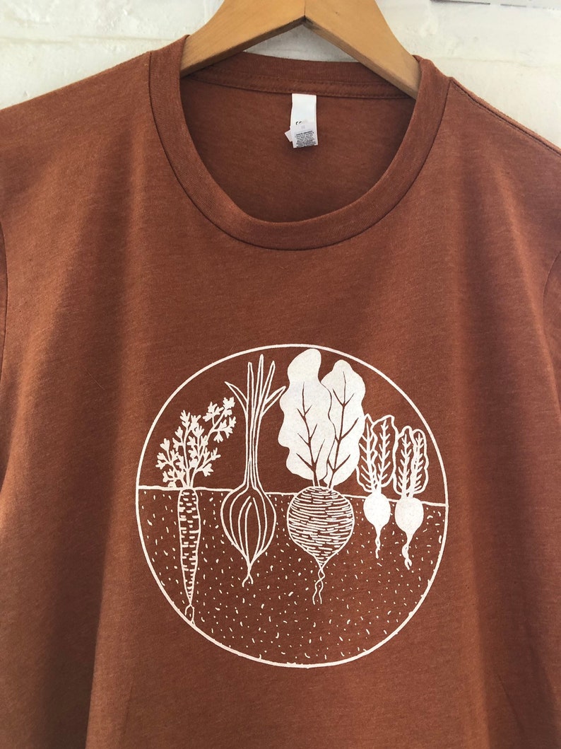 Garden T-Shirt, Vegetable Shirt, Screen Print Shirt, Soft Style Tee image 6