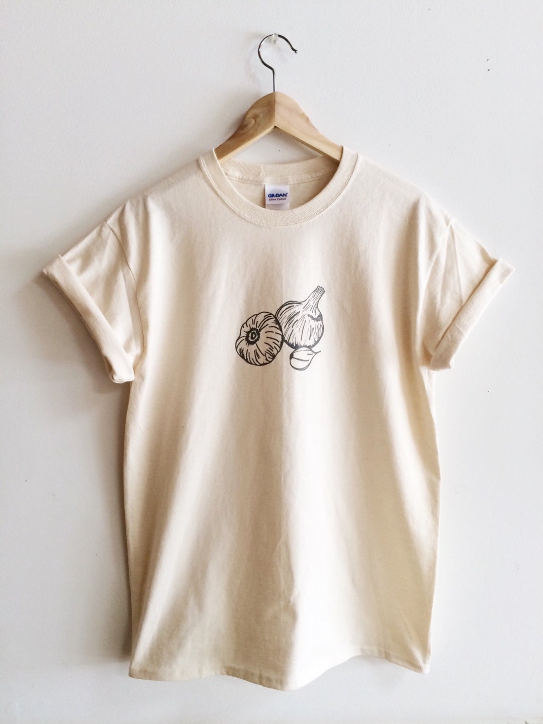 Garlic T-shirt, Garden Shirt, Screen Printed T Shirt, Clothing Gift ...