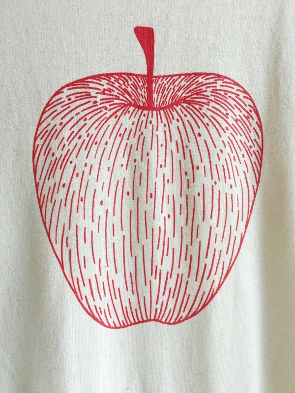 Apple T-shirt Foodie Gift Screen Printed T Shirt Clothing | Etsy