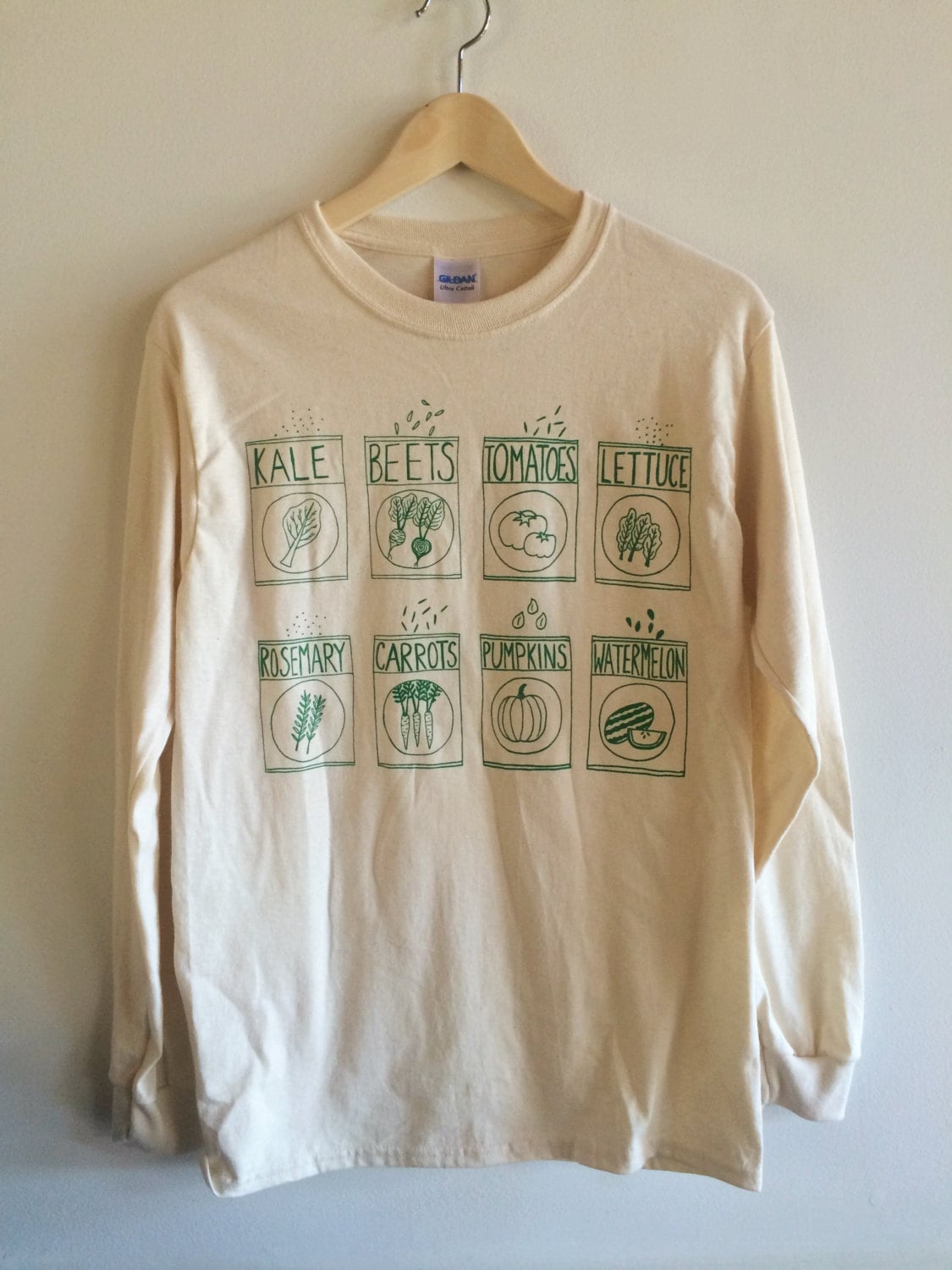 Garden T-Shirt, Kale Shirt, Foodie Gift, Gardening Gift, Long Sleeve,…
