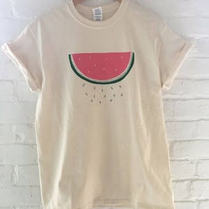 Watermelon Shirt, Food Shirt, Screen Print Shirt image 1