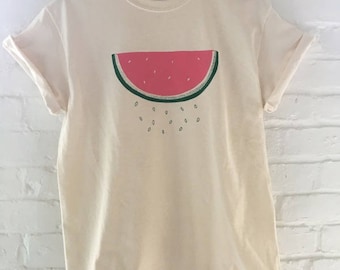 Chemise pastèque, chemise alimentaire, chemise sérigraphiée