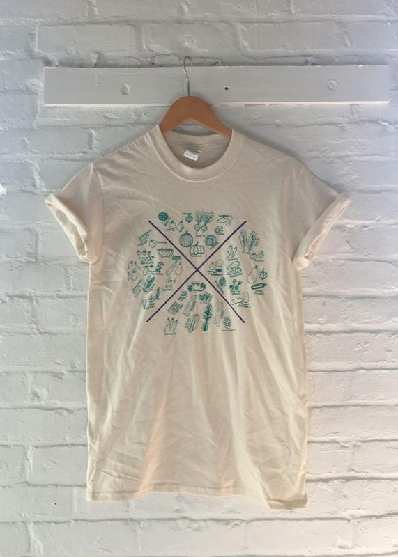 Vegetable T-Shirt, Kale Shirt, Gardening Gift, Seasonal Food, Clothin…