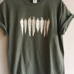Carrot T-Shirt, Food Shirt, Screen Printed T Shirt, Vegetable Shirt, Clothing Gift, Foodie Gift image 5