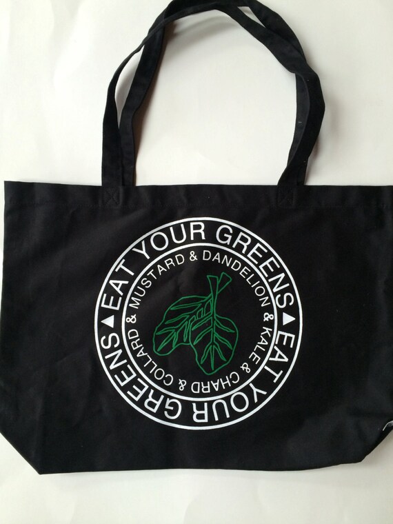Kale Tote Bag Market Tote Reusable Bag Eat Your Greens Tote | Etsy
