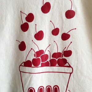 Cherry Screen Printed T Shirt, Clothing Gift, Foodie Gift, Gardening Gift image 2