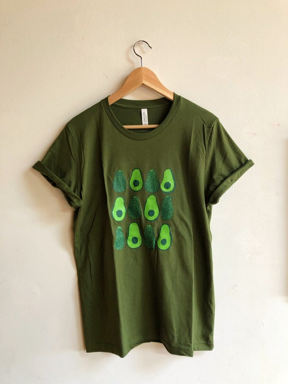 Avocado T Shirt Lebensmittel Shirt Siebdruck T Shirt Gemuse Shirt weiches Art T Shirt