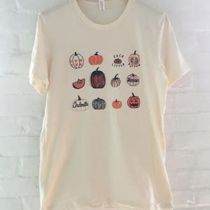 Pumpkin T-Shirt, Halloween Shirt, Screen Print Shirt, Foodie Gift, Clothing Gift, Soft Style Tee image 3