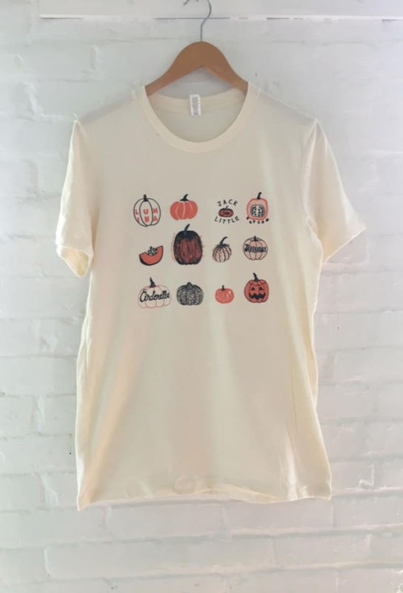 Pumpkin T-Shirt, Halloween Shirt, Screen Print Shirt, Foodie Gift, Clothing Gift, Soft Style Tee image 3