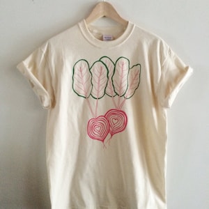 Beet Shirt, Graphic Tee, Vegetable Screen Print Shirt, Clothing Foodie Gift image 3