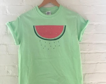 Watermelon Shirt, Food Shirt, Screen Print Shirt, Fruit Shirt