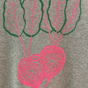 Beet Shirt, Raglan Shirt, Garden Shirt, Screen Printed T Shirt, Gardening Gift, Foodie Gift image 3