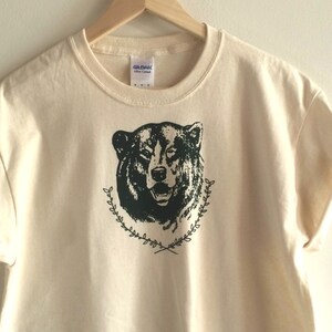 Bear T-Shirt, Graphic Tee, Screen Printed T Shirt, Camping Shirt image 4