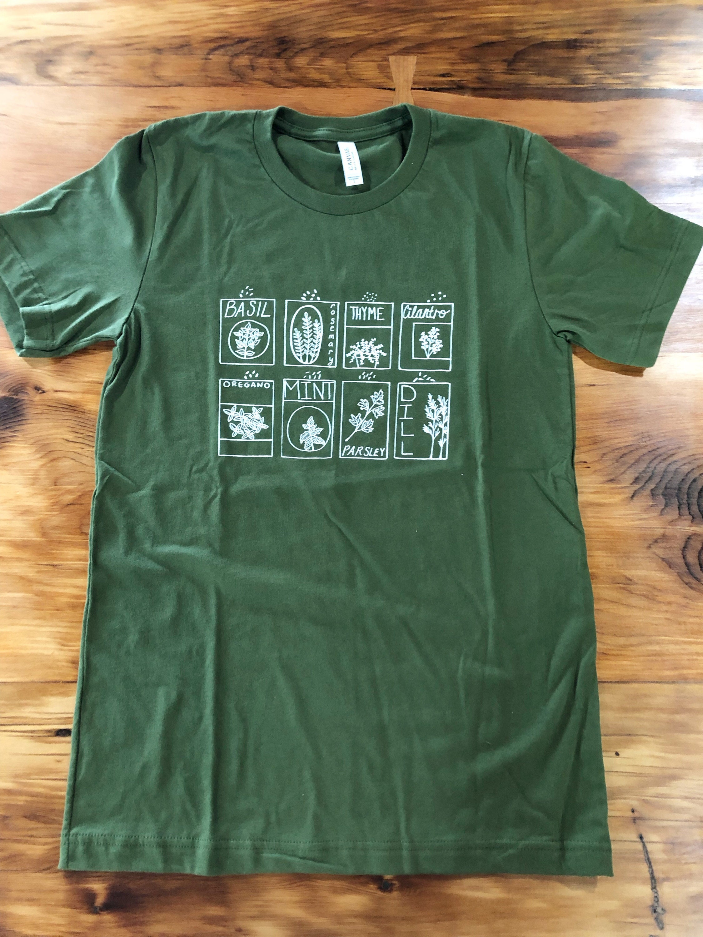 Garden T-shirt, Herbs Shirt, Clothing Gift, Foodie Gardening Gift