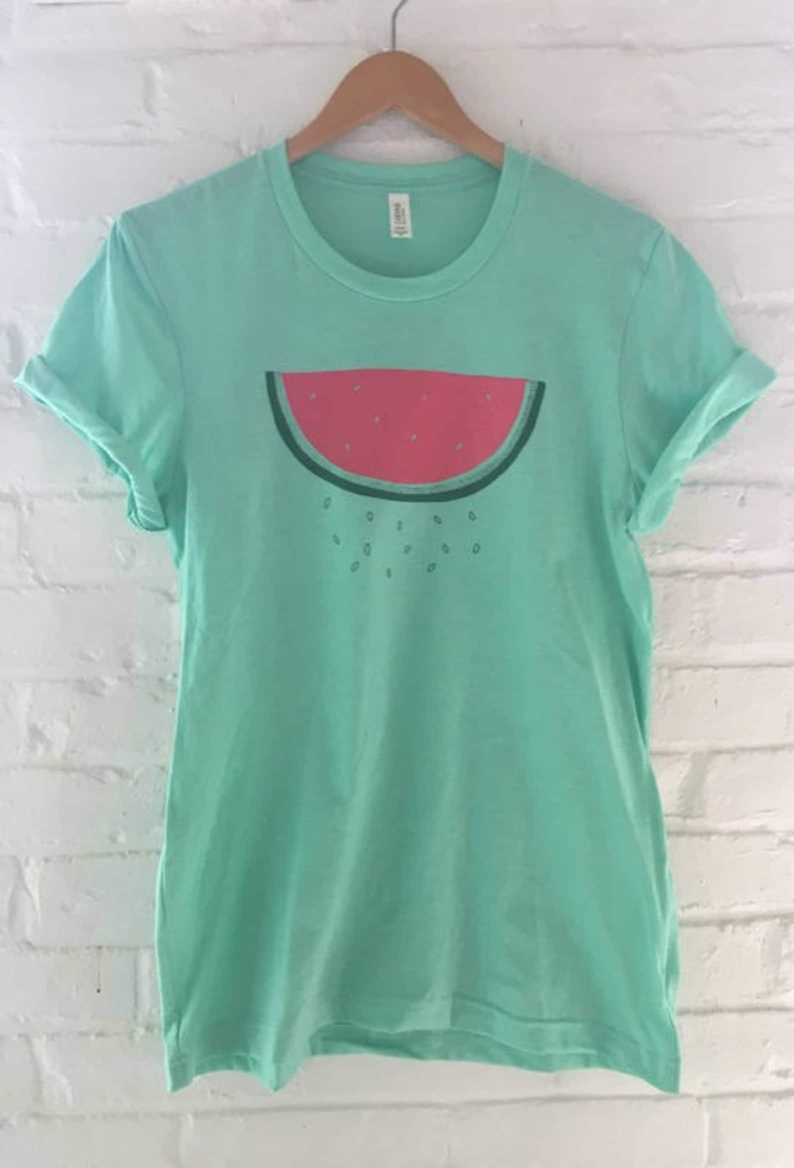 Watermelon Shirt Food Shirt Fruit Shirt Screen Print Shirt - Etsy