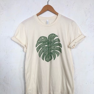 Plant T-Shirt, Plant Lady Shirt, Plant Screen Printed T Shirt, Plant Gifts, Plant Lover Gift, Plant Tshirt, Monstera, Soft style unisex tee