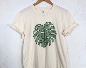 Plant T-Shirt, Plant Lady Shirt, Plant Screen Printed T Shirt, Plant Gifts, Plant Lover Gift, Plant Tshirt, Monstera, Soft style unisex tee