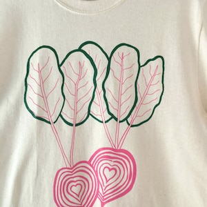 Bietenshirt, grafisch T-shirt, plantaardig zeefdrukshirt, kleding Foodie cadeau afbeelding 4
