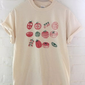 Tomato Shirt, Graphic Tee, Vegetable Screen Print Shirt, Clothing Foodie Gardening Gift image 4