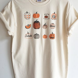 Pumpkin Shirt Halloween Shirt Screen print shirt Pumpkin T image 3