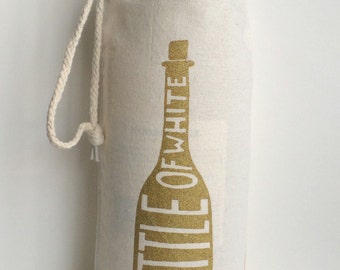 Wine Gift Bag, Wine Tote, Hostess Gift, A Bottle of Red, A Bottle of White