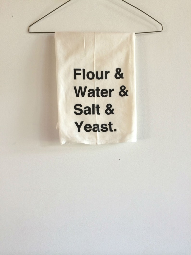Tea Towel, Bread Tea Towel, Screen Printed Flour Sack Towel image 3