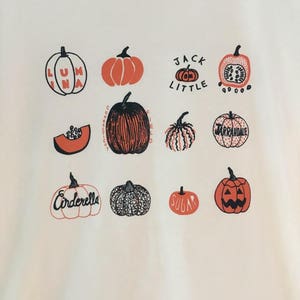 Pumpkin T-Shirt Halloween Shirt Screen Print Shirt Foodie image 2