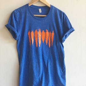Wortel T-shirt, food shirt, zeefdruk T-shirt, tuinieren cadeau, kleding cadeau, foodie gift zachte stijl tee