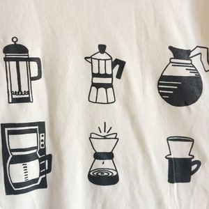 Coffee T-Shirt, Food Shirt, Coffee Screen Printed T Shirt, Clothing Gift, Foodie Gift, Coffee Gift, Soft style tee image 3