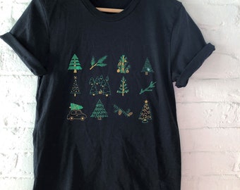 T-shirt de Noël, chemise de Noël, chemise sérigraphiée, cadeau de vêtements, tee de Noël, t-shirt de style doux