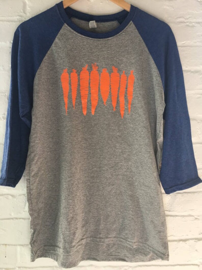 Carrot Shirt Raglan Shirt Food Shirt Screen Printed T Shirt Etsy